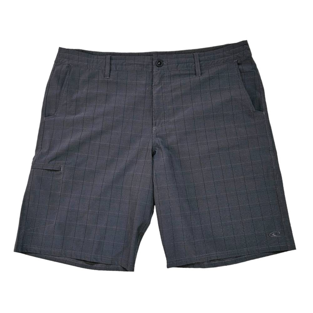 O'Neill Crossover Shorts Mens Size 40 Gray Plaid